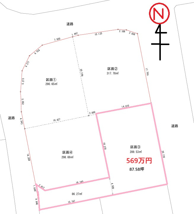 富岡市上高瀬分譲地区画③