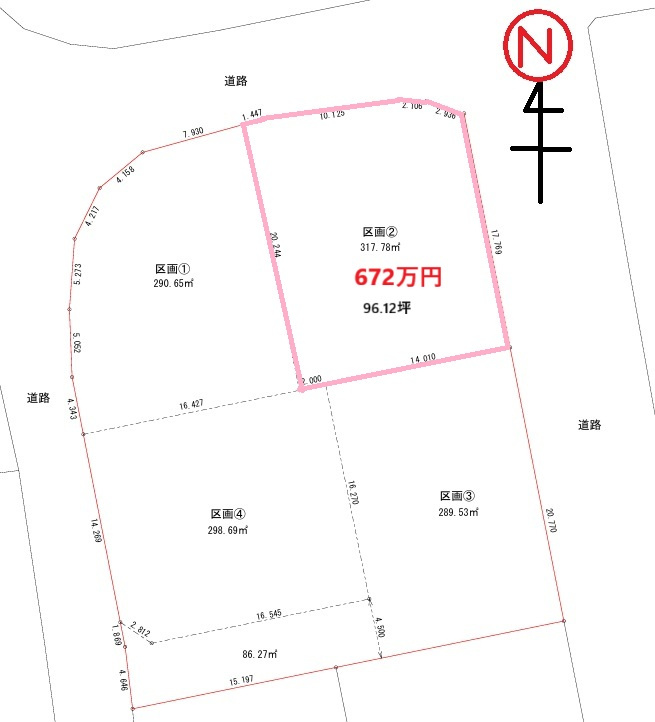 富岡市上高瀬分譲地区画②
