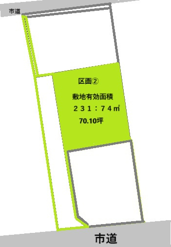 富岡市宮崎分譲地②区画の区画図