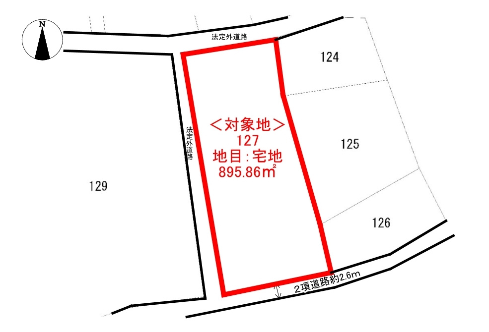 売土地　足利市羽刈町の区画図
