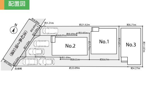 大和市中央林間西5丁目新築戸建て　№1の区画図|区画図「大和市中央林間西５丁目新築戸建て」