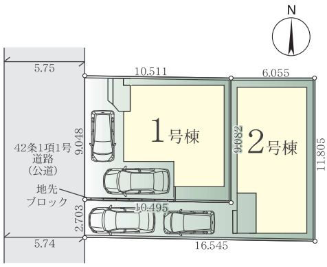 南区南台6丁目新築戸建て　4期1号棟の区画図|区画図「南区南台6丁目新築戸建て」
