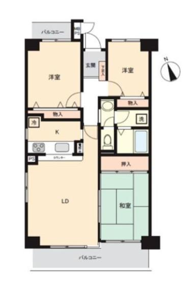 ライオンズマンション和歌山中松江の間取り