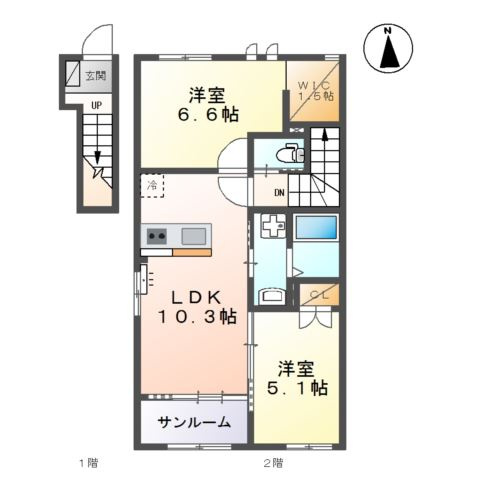 リアンＫの間取り