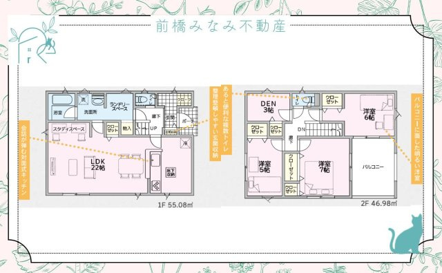 太田市下田島町第5　１号棟(全６棟)　クレイドルガーデン　新築建売分譲の地図