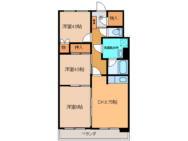 岡田マンション第一の間取り