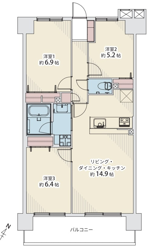 アンピール空港西の間取り
