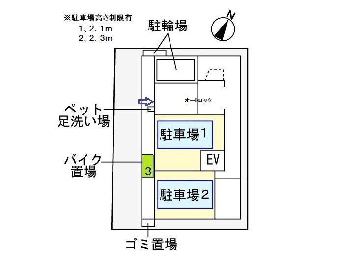 アンソレイエ佐藤の駐車場