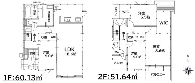 宗像市東郷5丁目1期の間取り