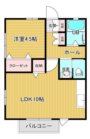 遠野市材木町のアパートの間取り