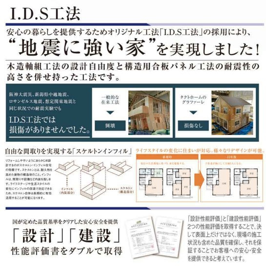 【建築条件付売地】　いわき市佐糠町東3期のその他|I.D.S工法により地震に強い家を実現しました！