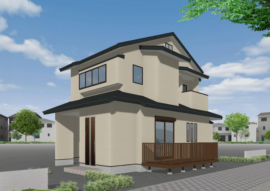 静市市原町の外観パース