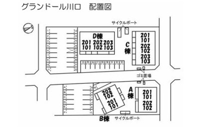 【区画図】 | グランドール川口 A棟