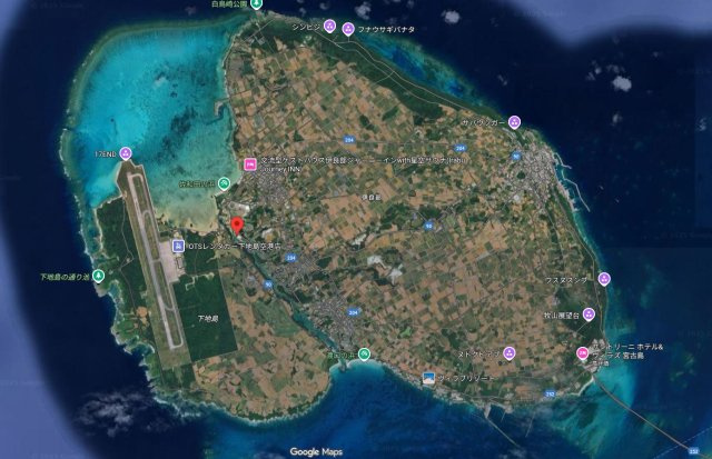 伊良部字長浜1640-22、1644-1の地図