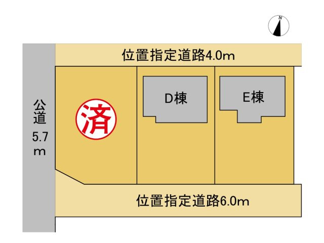 新築戸建　大垣市長沢町　全３区画分譲の区画図|■区画図
■YAMADA電機の　ヤマダ不動産　株式会社リライフ　
いつでもお問合わせ下さい。