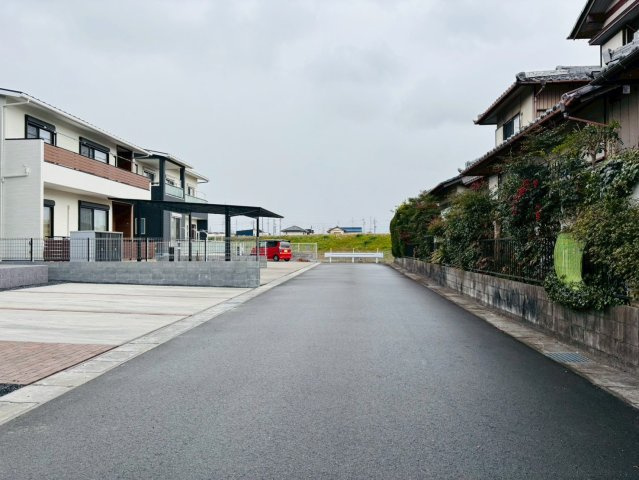新築戸建　大垣市長沢町　全３区画分譲の前面道路含む現地写真|■前面道路　■ヤマダ不動産　株式会社リライフ　
■夢のマイホーム購入をフルサポートします！