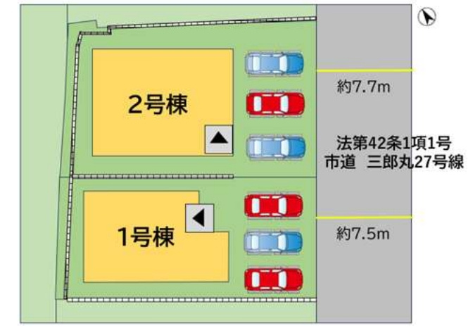 小倉北区三郎丸3丁目2期の区画図