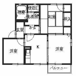 グリーンメゾンⅡの間取り|お子様連れにも嬉しい３Kの間取り☆エアコン２台＆全居室照明付き◎