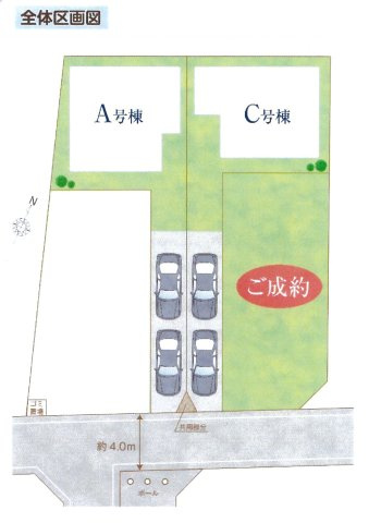 仲介手数料無料　上尾市上尾下　新築戸建　全２棟の区画図
