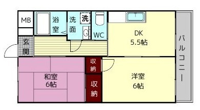 グレーシィー東生駒の間取り