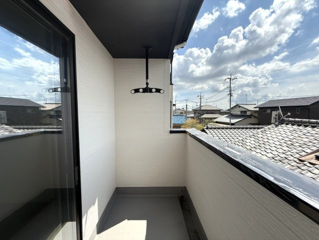 岡山市北区庭瀬　1期のバルコニー|◆2階南東側バルコニーの様子です。