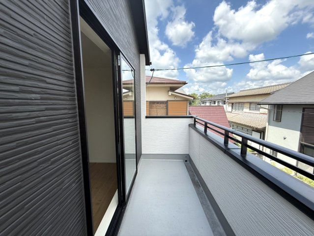 岡山市北区庭瀬　1期のバルコニー|◆2階北西側バルコニーの様子です。