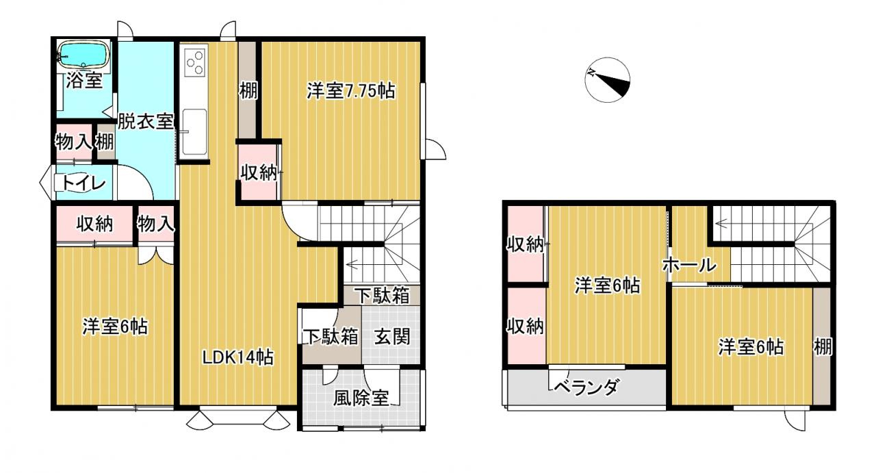北見市川東３４０番地３１　中古売家の間取り|【間取り図】間取り変更はせず、現状のままリフォーム致しました。