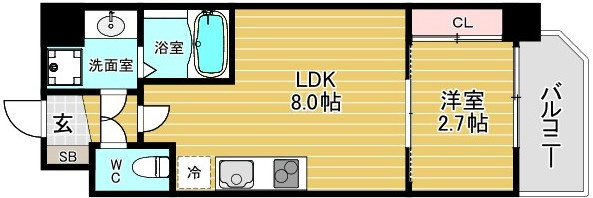 セレニテ夕陽丘エクラの間取り