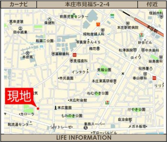 新築戸建・新築建売　本庄市見福五丁目【ZEH住宅】中央小・本庄南中の地図