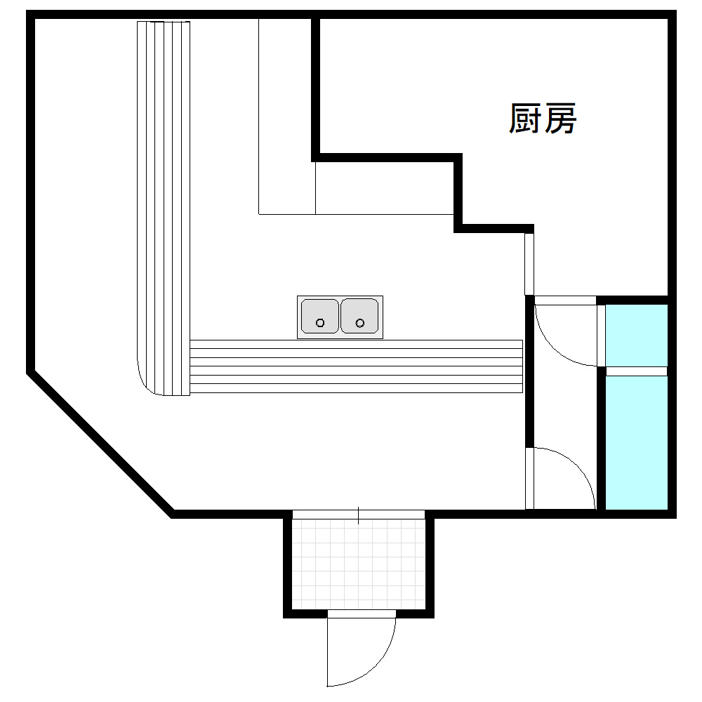 豊川市本野ヶ原2丁目貸店舗の間取り
