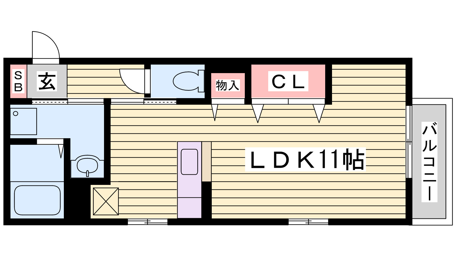 石がけ五番館の間取り