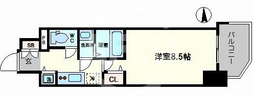 プレサンス本町エクストラの間取り|プレサンス本町エクストラ　開放的な間取