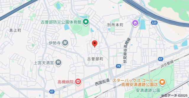 クレアール高槻古曽部の地図