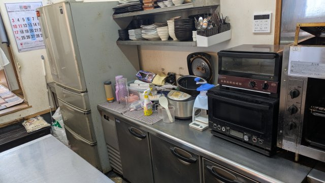 群馬県前橋市山王町 店舗付き住宅のキッチン|店舗部分のキッチンです