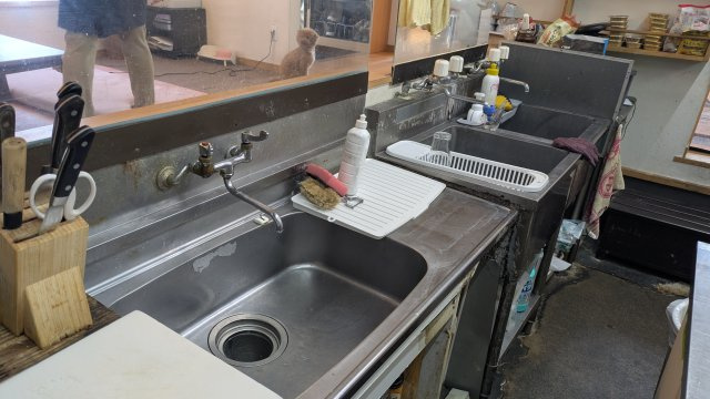 群馬県前橋市山王町 店舗付き住宅のキッチン|店舗部分のキッチンです
