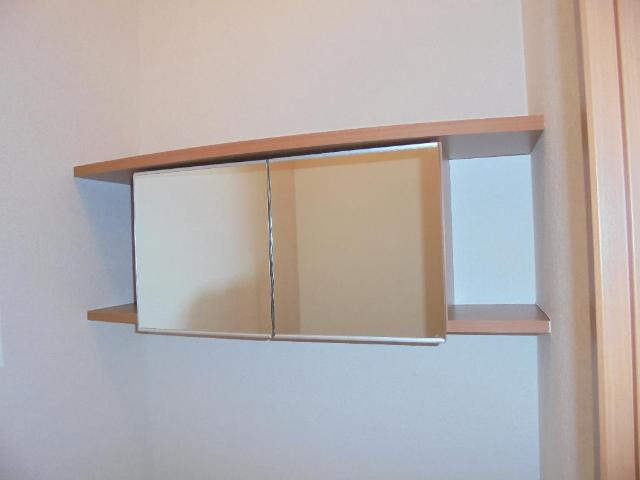 グランアシューレの収納|トイレ収納（鏡付）