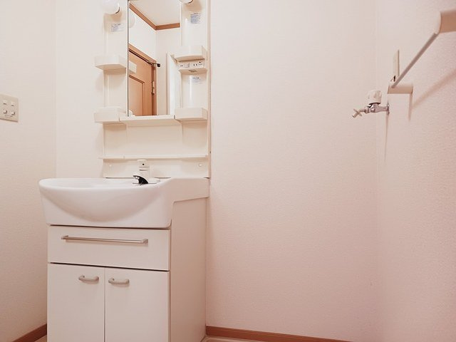 プルミエ・アムールⅠの洗面所|コンパクトで使いやすい洗面所