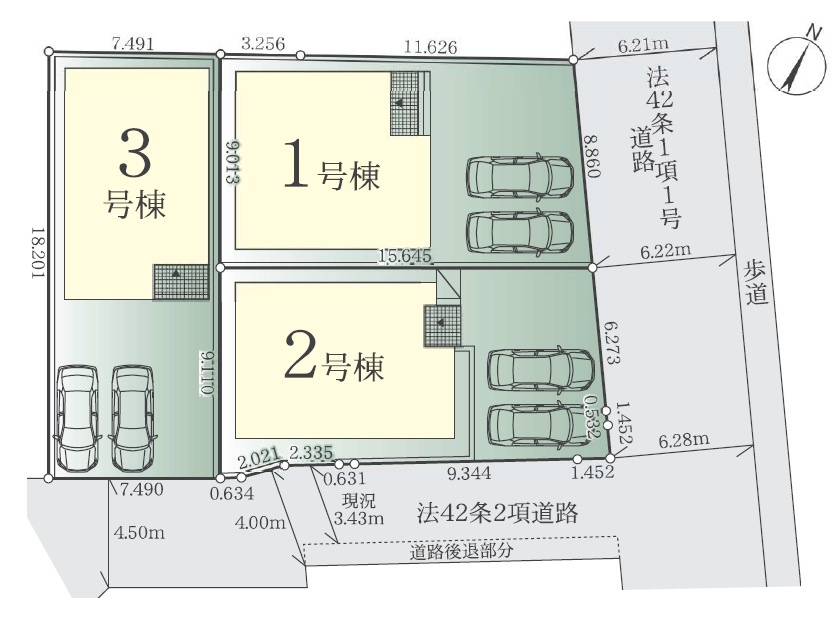 藤沢市亀井野新築戸建　全３棟の画像