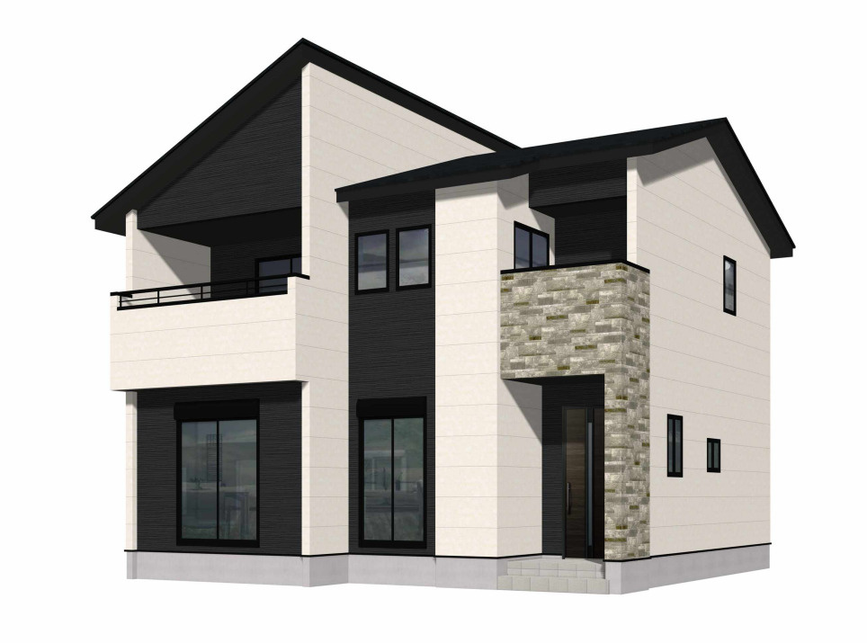 Adoble+アドブル＋小倉南区若園2丁目4期　【小倉南区　新築戸建て】の外観パース|Adoble+アドブル＋小倉南区若園2丁目4期　【小倉南区　新築戸建て】