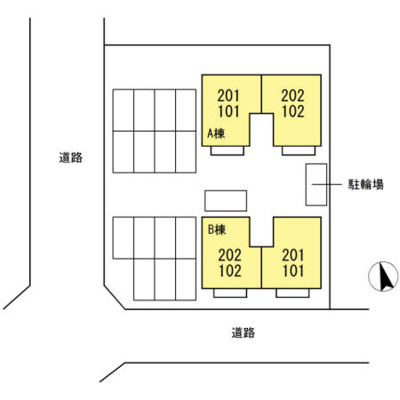 【区画図】 | フレッシュグリーン21 B棟