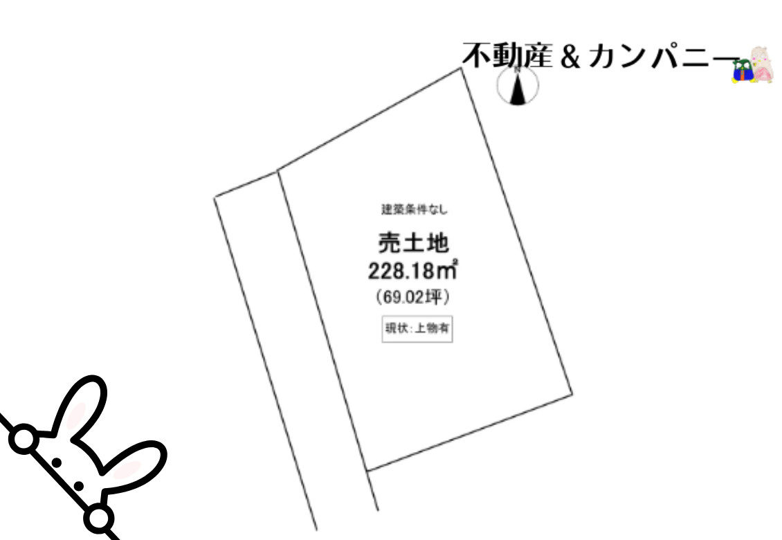 湯渡町売土地の土地図