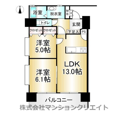 プチアベニュー高木の間取り|現況と間取図が異なる場合は現況を優先とします。