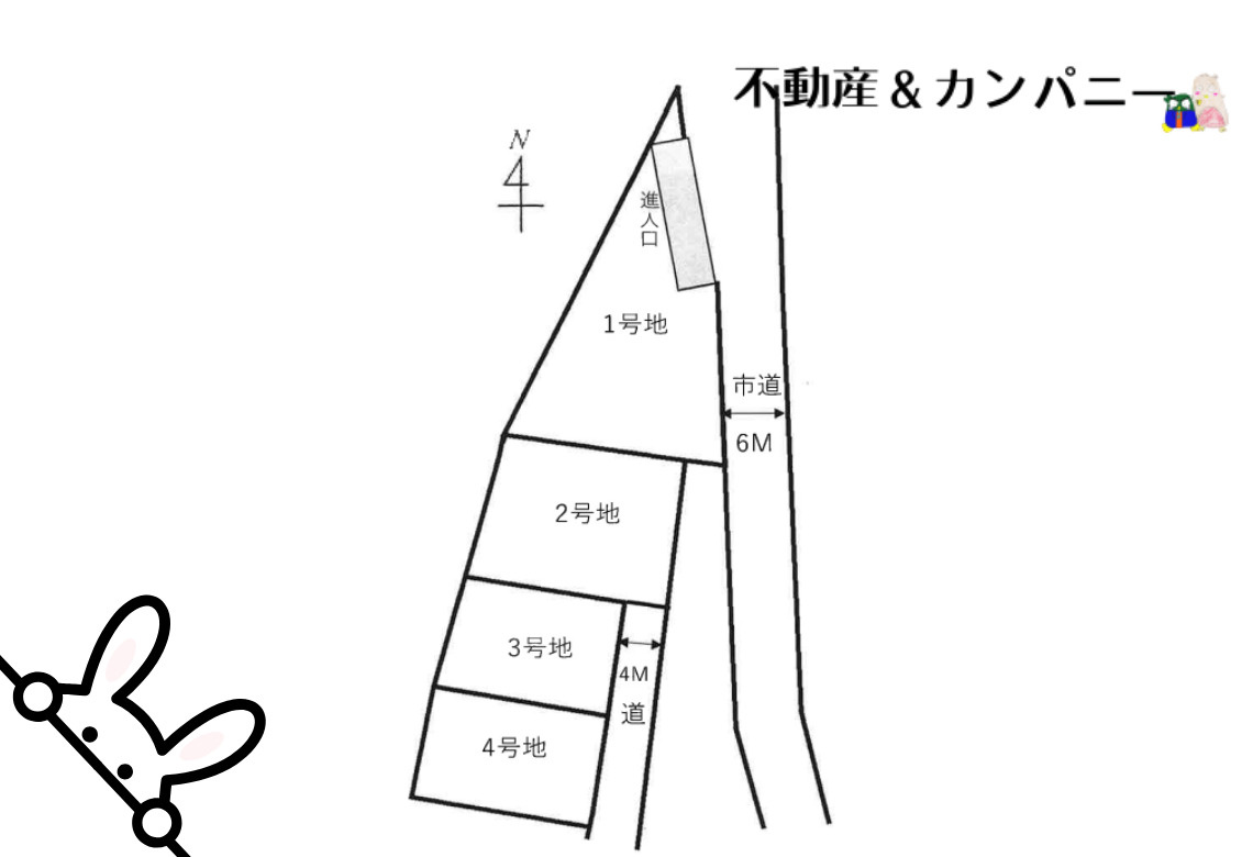 石手白石の分譲のおトチ1号地　松山市石手白石売土地の土地図