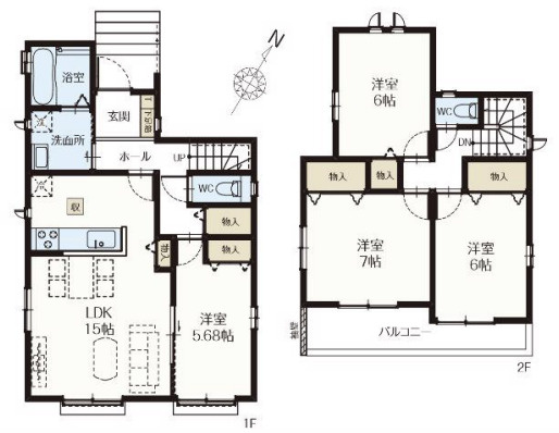 【間取り】 | 北本市宮内2期　新築戸建　全6棟　C号棟