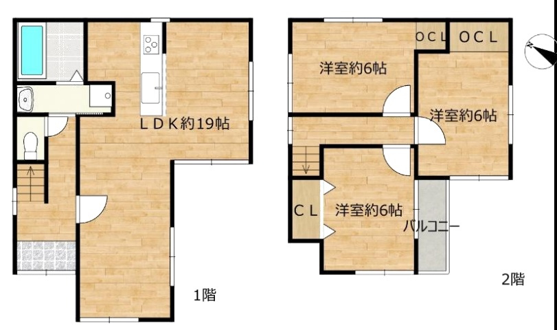 池田市豊島南　中古一戸建ての間取り