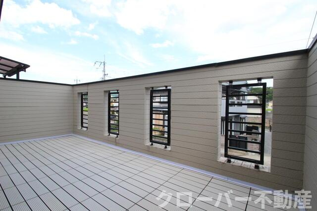 あゆみ団地のバルコニー