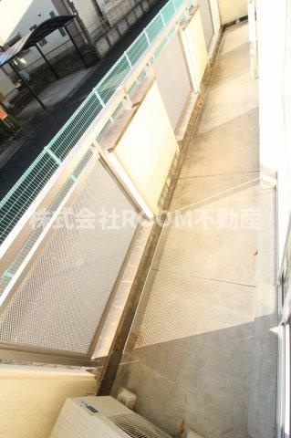 グリーンコーポ早水のバルコニー|外からの目が気にならないバルコニーで洗濯物が干せます