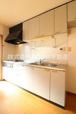 グリーンコーポ早水のキッチン|コンパクトなキッチンで掃除もラクラク