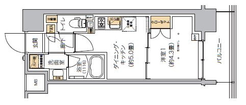リビオメゾン芝浦の間取り