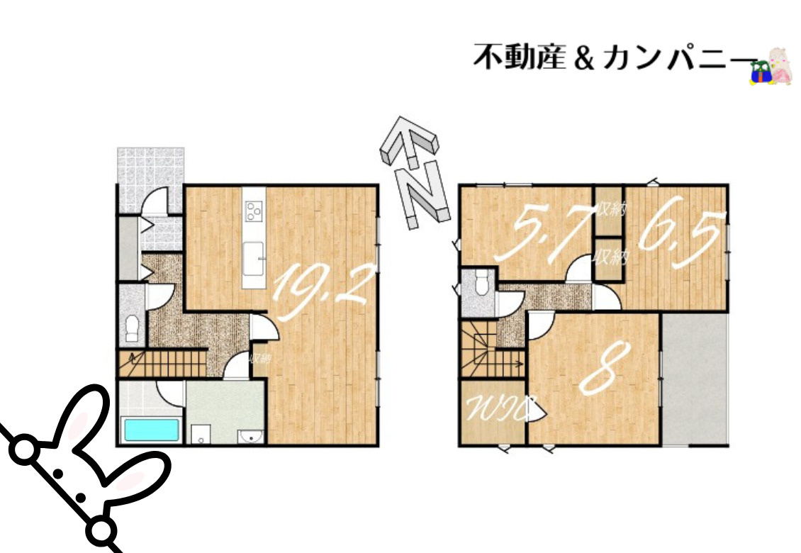 クレイドルガーデン西垣生第2-2号棟　新築分譲住宅(全2棟)の間取り